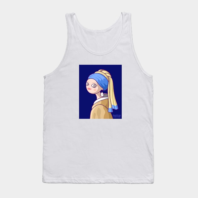 Girl with a Pearl Earring Tank Top by sombrasblancas